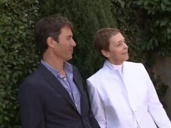 Eric McCormack, Gail Abarbanel at The Rape Foundation's Annual Brunch At Greenacres Stock Footage