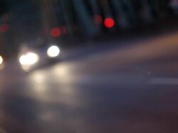 cars on interstate bridge Stock Footage