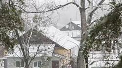 Blizzard in the Ukrainian village. Stock Footage