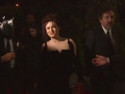 Helena Bonham Carter and Tim Burton at the 2011 Vanity Fair Oscar Party Arrivals at Hollywood CA.  Stock Footage