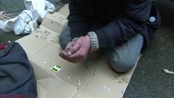 Heroin being mixed in spoon News Clip