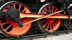 Historic steam locomotive Stock Footage