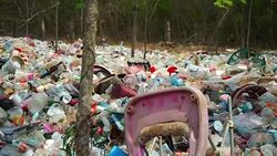 Plastic Landfill Stock Footage