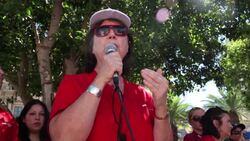 About a thousand nurses protested on the Las Vegas Strip Wednesday saying U.S. hospitals aren't prepared for an Ebola outbreak. They staged a "die-in" outside the resort where the nurses were holding a union convention. (Sept. 24) News Clip