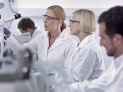 LS DS Two Female Scientists Working Together Stock Footage