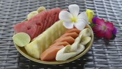 Fresh Fruit salad Stock Footage