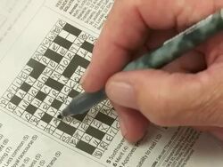 MS Crossword being solved Stock Footage