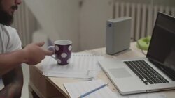 4K: Man Working In His Recording Studio. Stock Footage