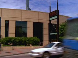 WS PAN Entry of modern and convention center / Oregon, United States Stock Footage