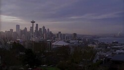 WS View of skyline with space needle / Seattle, Washington, USA Stock Footage