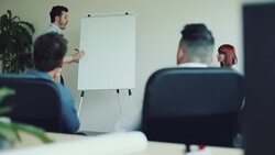 New business team: at work in the startup office Stock Footage