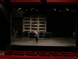 WS Young man dressed up in black suit and dancing on stage / Minneapolis, Minnesota, United States Stock Footage