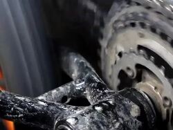 Bicycle part and wheel rotating Stock Footage