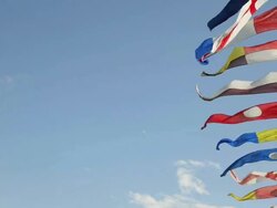 military naval flags Stock Footage