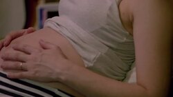 Japanese pregnant woman. Stock Footage