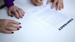 Contract Signing Stock Footage