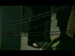 CU Telephone wires, pan right, London, England Stock Footage