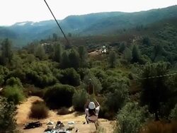 Zip Line Ride Stock Footage