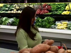 Shopping for Vegetables Stock Footage