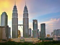 Sunset in Kuala Lumpur Stock Footage