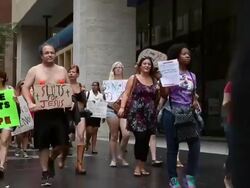 Slutwalk Aims To Raise Awareness Of Sexual Assaults Stock Footage