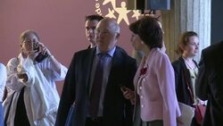 CLEAN: France Hollande opens 'social conference' News Clip