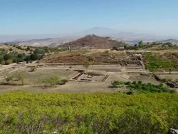Morgantina, general view of the archaeological site of Morgantina Stock Footage