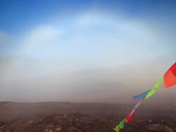 Landscape -Rainbow on sichuan plateau Stock Footage