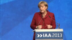 CLEAN : Angela Merkel opens Frankfurt auto show News Clip