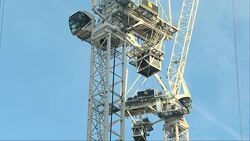 Cranes working on London building sites News Clip