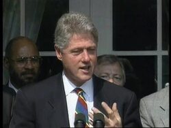 USA: WASHINGTON: CLINTON COMMENTS ON CURRENT BOSNIAN CRISIS News Clip