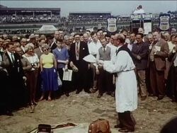 Derby Day, England, UK.  1963 Stock Footage
