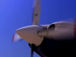 CU, USA, Arizona, Grand Canyon, Spinning propeller of Lancair Legacy Stock Footage