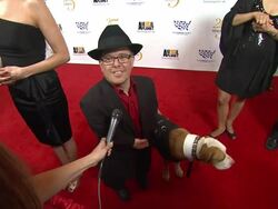 INTERVIEW: Shorty Rossi and 'Hercules' on the event at the The 25th Anniversary Genesis Awards Presented By The Humane Society Of The United States at Century City CA. (Footage by WireImage Video/GettyImages) Stock Footage