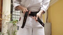 Man Practicing Martial Arts Stock Footage