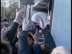 East Germans visit west after fall of Berlin Wall Stock Footage