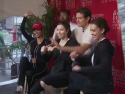 Halle Berry, Jesse Martin, Jessica Biel, Dr. Oz and Jessica Alba at the 13th Annual EIF Revlon Run/Walk For Women at New York NY. (Footage by WireImage Video/GettyImages) Stock Footage
