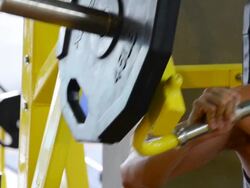 Man Exercise At Gym Stock Footage