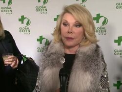 INTERVIEW - Joan Rivers on her Academy Awards predictions and fashion, and on how she's green at the Global Green USA 11th Annual Pre-OscarÂ® Party Stock Footage