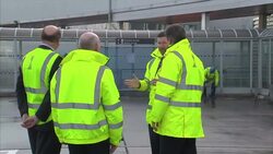 David Cameron On The Runway At Edinburgh Airport News Clip