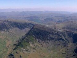 Fast Flight Across The Lake District Stock Footage