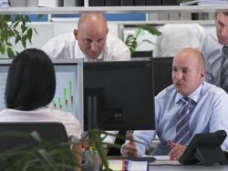 HD: Business Team Having Discussion Stock Footage