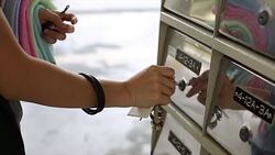 Opening your Mail boxes postal Stock Footage