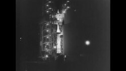 France Launches  Diamant Rocket and Satellite Stock Footage