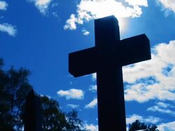 Christian cross and sun. Stock Footage