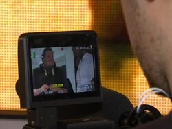 ATMOSPHERE - David Haye being filmed at David Haye DVD Signing at HMV, Oxford Street on January 7, 2013 in London, England.  Stock Footage