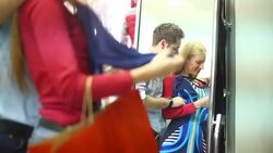 Couple buying clothes. Stock Footage