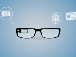 Smart glasses with applications Stock Footage