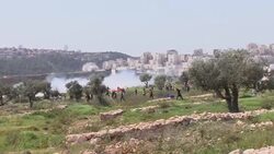 Middle East - West Bank mosque torched by suspected extremists / Protest against separation barrier turns violent / Leaders cast ballot in general election / President asks Netanyahu to form new government / Palestinians protesters clash with Israeli troops News Clip