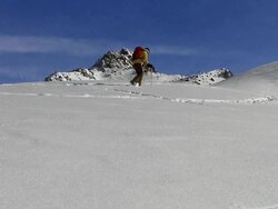 Hiking in snow (HD 1080) Stock Footage